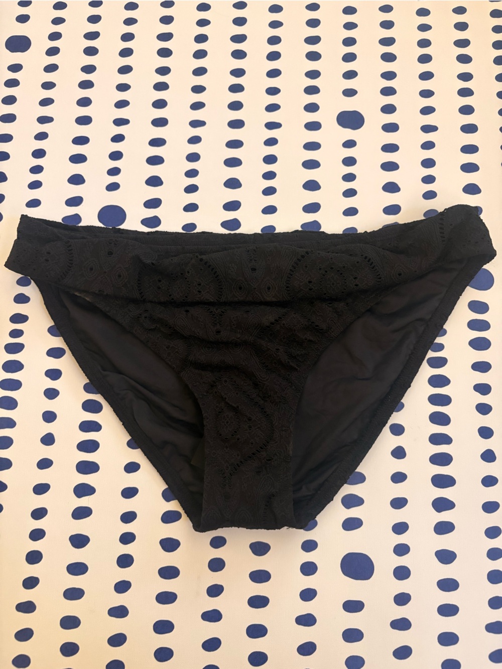 La Blanca Black Crochet Bikini Bottom